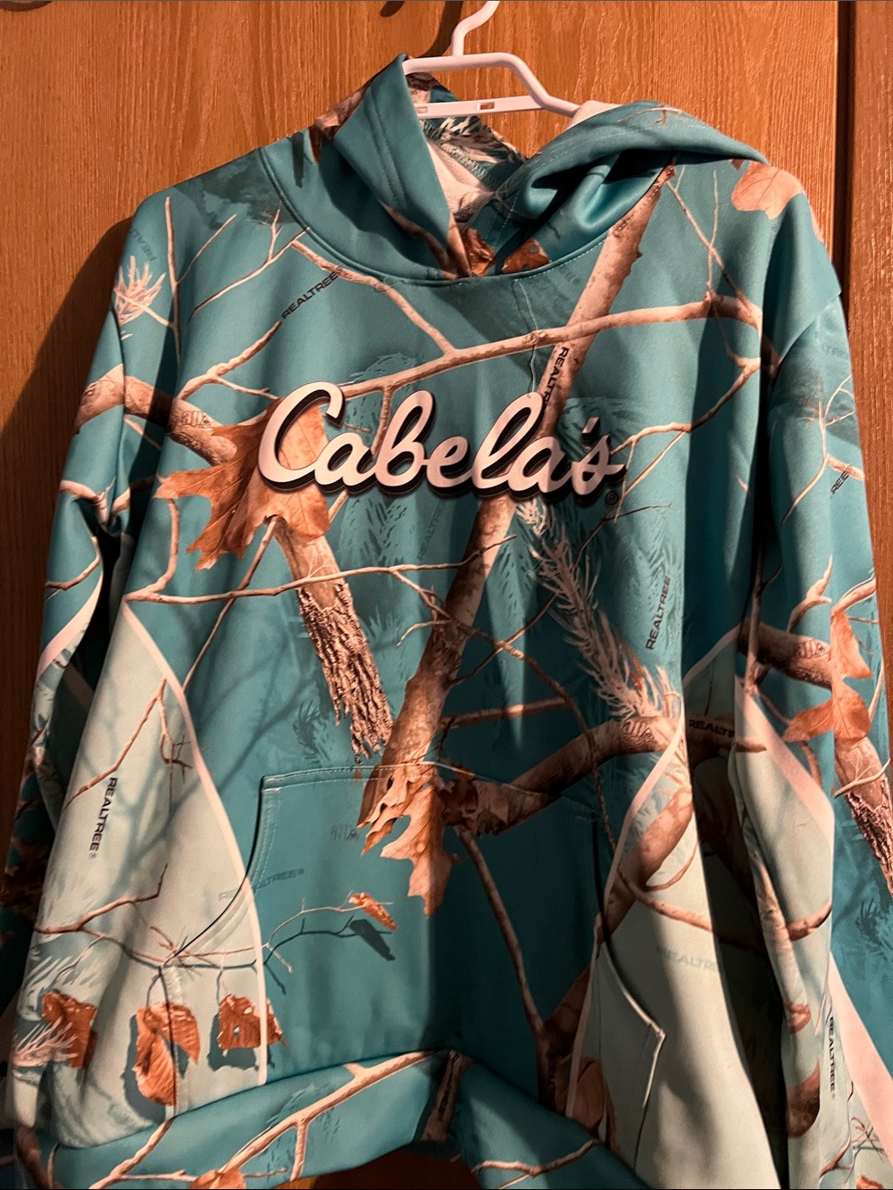 Cabela's Teal and Brown Realtree Camouflage Women's Hoodie